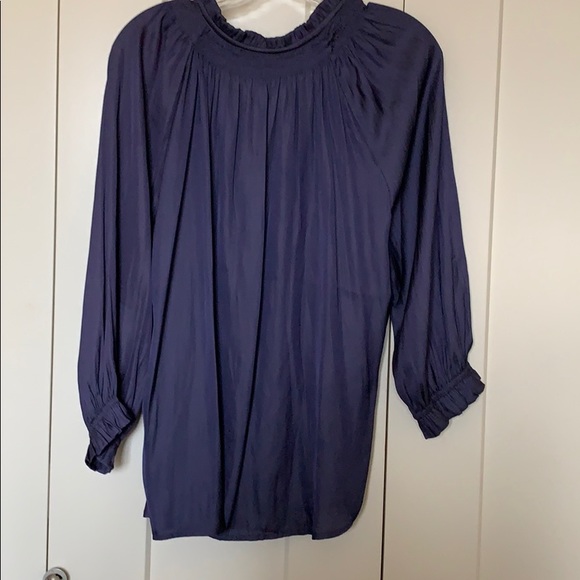 NWT SATIN LUCKY BRAND PEASANT TOP - Picture 5 of 5